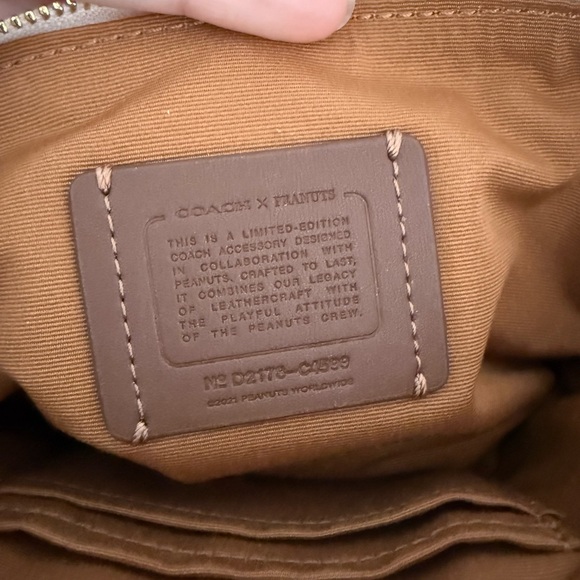 Coach x Peanuts Happy Camper Woodstock Wristlet - Picture 3 of 5